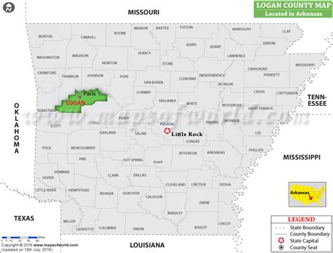 Logan County Map Arkansas