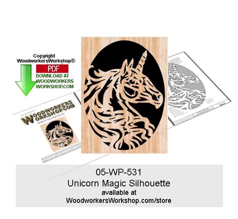 Unicorn Magic Downloadable Scrollsaw Woodcrafting Pattern