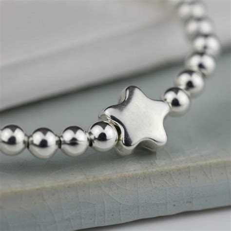 Jess Silver Star Charm Bracelet By Nest