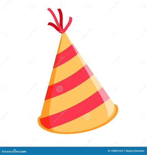 Birthday Hat Isolated Glossy Cone Like Hat For Event Celebration