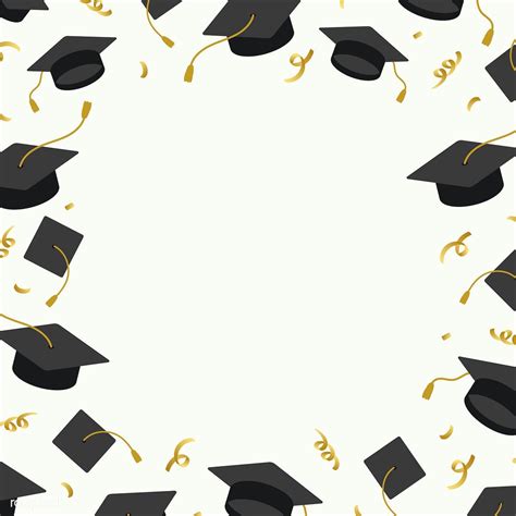 Download Free Vector Of Graduation Background With Mortar Boards Vector