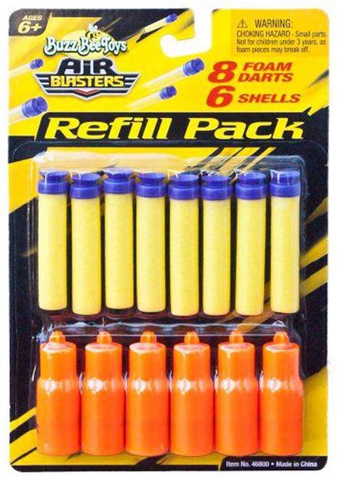 Buzz Bee Toys 8 Dart And 6 Shell Refill Pack For Double Shot Mustang 6