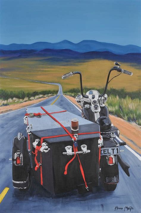 Roll Me Away Acrylic Painting By Anna Meijn Bikerrallymotorcycle