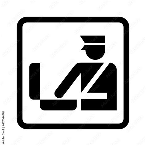 Customs Control Sign Vector Illustration Of Customs Officer With