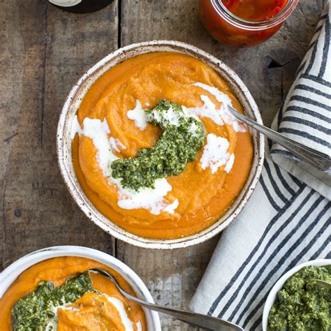 Metric, us customary and imperial. Roasted Red Bell Pepper Split Pea Cream Soup - Half Cup Habit