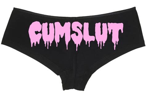 Cum Slut Cumslut Drippy Slutty Side Panty Panties Bdsm Ddlg Etsy