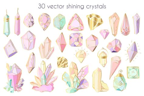 Magic Crystals Vector Collection 137987 Illustrations Design