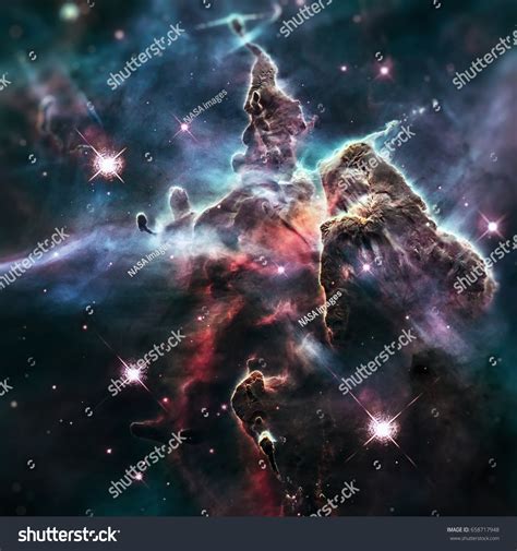 Mystic Mountain Region Carina Nebula Imaged Stock Photo 658717948