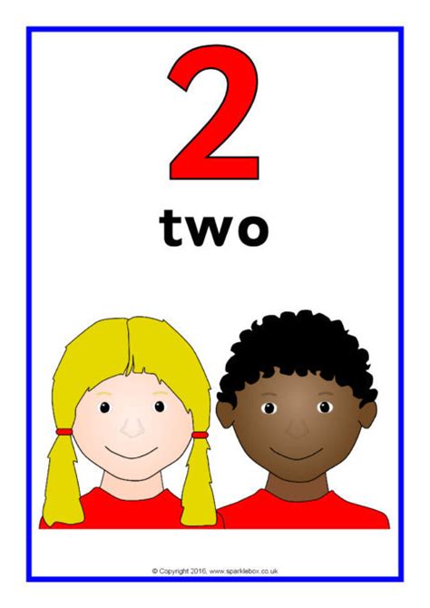 Children Number, Word and Picture Posters 1-20 (SB11624) - SparkleBox