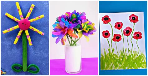20 Quick And Easy Flower Crafts For Kids The Mom Creative