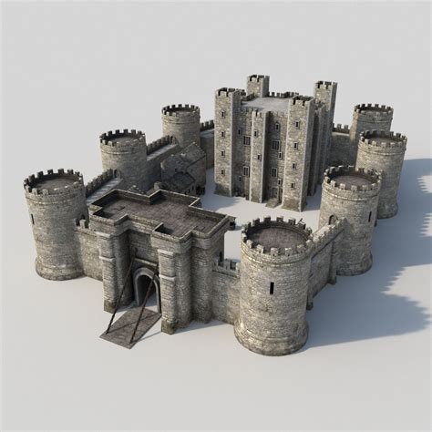 Medieval Castle 3d Max Medieval Castle Castle Layout Castle Project
