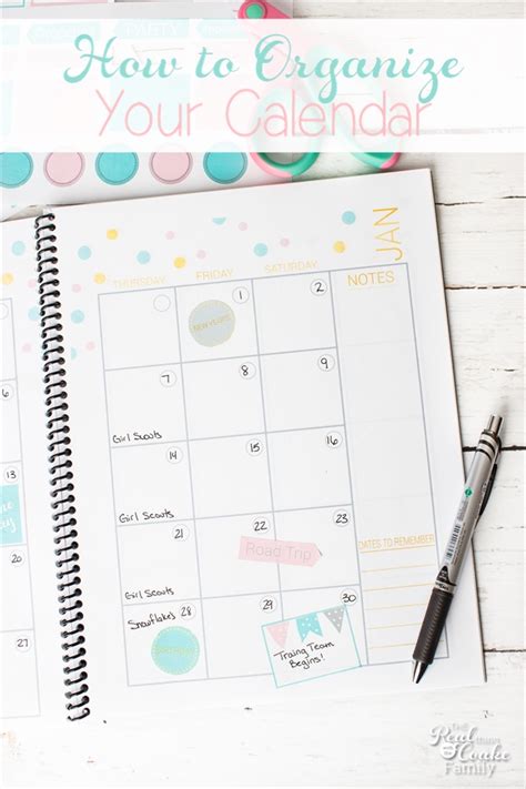 Real Organized Calendarand A Printable Calendar The Real Thing