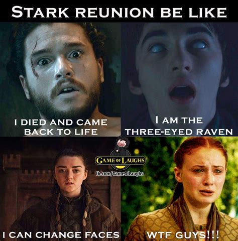 Got Game Of Thrones Meme Jon Snow Sansa Arya Brandon Stark Got