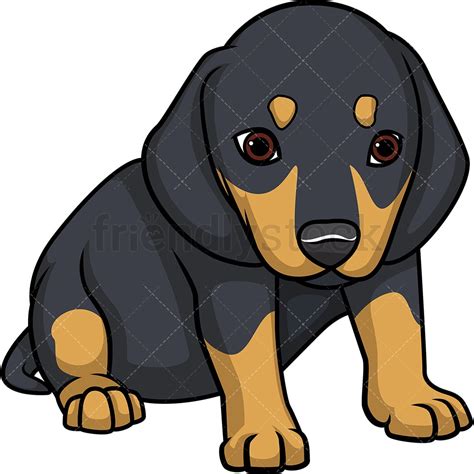 Dachshund Dogs Cartoon Vector Clipart Friendlystock