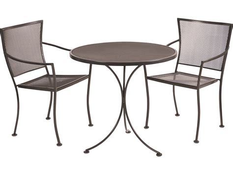 Woodard Wrought Iron Mesh 30wide Round Bistro Table Wr190134