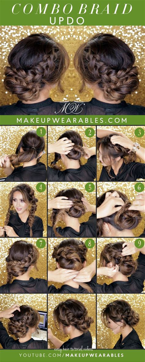 Crowning braid and long curls. Curly Romantic Bun | Holiday Updo Hairstyles | #Braids ...