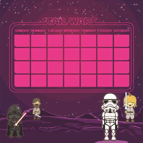 Star Wars Reward Chart Printable