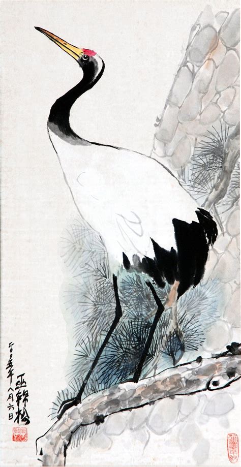 Japanese Crane 2 By Tboonip1 On Deviantart Japanese Watercolor