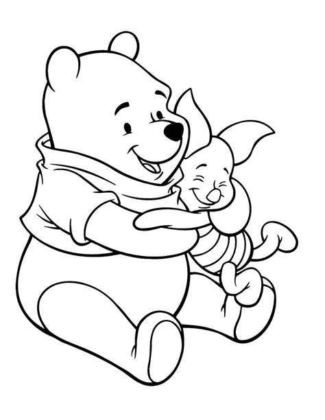 Hudtopics Printable Coloring Pages Winnie The Pooh And Piglet