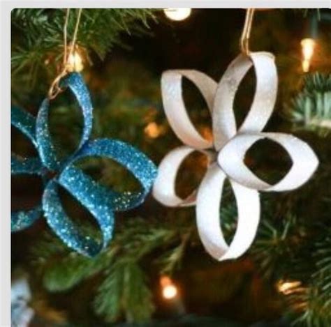 Diy Star Ornament From Toilet Paper Rolls Fazer Enfeites De Natal