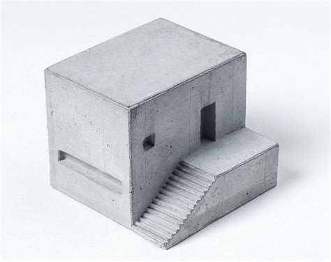 Grey Concrete House 9 Architectural Model Concrete Architect Etsy