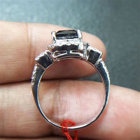 Cincin emas 13k 55 model bungkus batu merah delima buatan tangan загрузил: Jual Cincin Wanita Berlian Hitam Black Diamond 0336 Ring ...