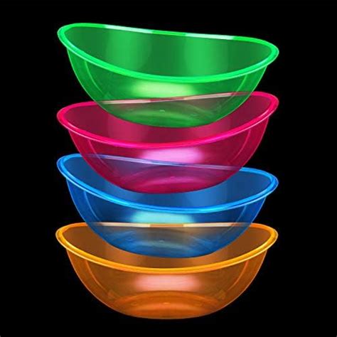 Oval Plastic Contoured Serving Bowls Party Snack Of Salad Bowl 80 Oz Assorted