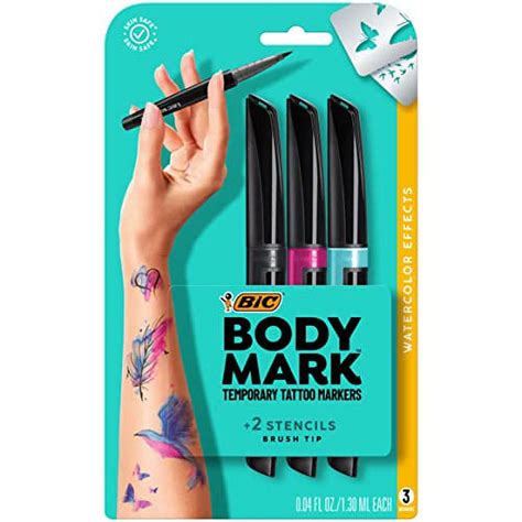 Bodymark By Bic Temporary Tattoo Marker Watercolor Inspiration Skin