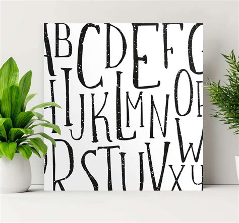 Alphabet Letters Letter Canvas Wall Art Tenstickers