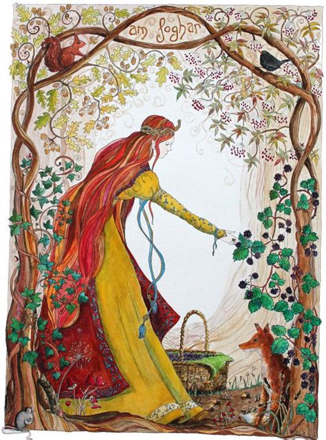 Autumns Bounty Medieval Maiden A3 Print Equinox And Autumn