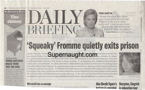 Squeaky Fromme Quietly Exits Prison Newspaper Supernaught