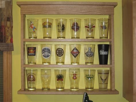 Black And White Wall Shelves Beer Glass Display Shelf