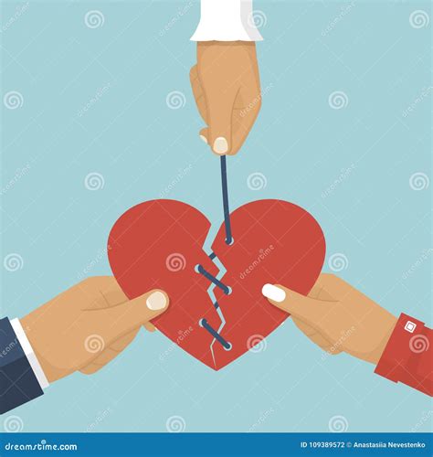 Reconciliation Concept. Cupid Couple Reconciles, Stock Illustration