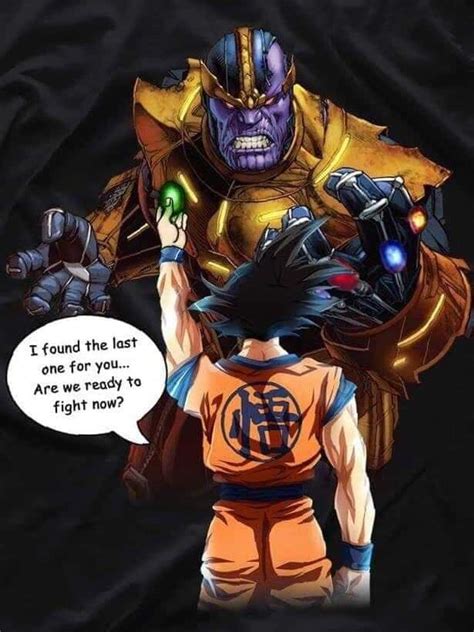 In reality gohan is the son of el grande padre who saw in him great power (far too great) and feared he would be overthrown as the ruler of the universe and he sought to kill him. dragon-ball-z-memes-005-thanos-goku-found-last-stone - Comics And Memes