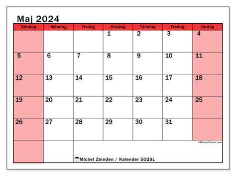 Kalender Maj 2024 För Att Skriva Ut “502sl” Michel Zbinden Se