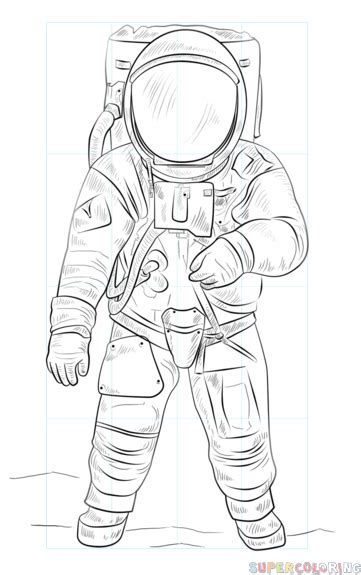 How To Draw An Astronaut Step By Step Drawing Tutorials