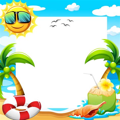 Beach Border Vector Art Icons And Graphics For Free Download