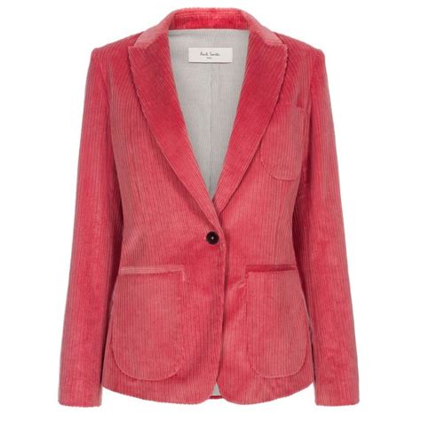 Paul Smith Womens Pink Corduroy Blazer In Pink Lyst