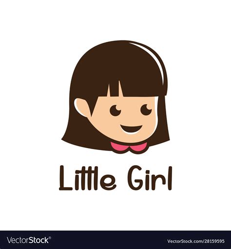 Little Girl Logo Royalty Free Vector Image Vectorstock