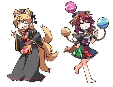 Safebooru 2girls Animal Ears Barefoot Black Dress Blonde Hair Chain