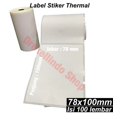 Jual Kertas Thermal Label Stiker Barcode Gap Ukuran Mm Mm