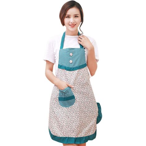 Fashion Women Bowknot Cooking Kitchen Restaurant Bib Apron With Pocket Dress