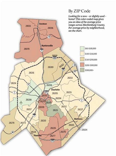 28 Charlotte Zip Codes Map Maps Database Source