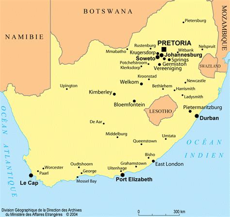 Afrique Du Sud Informations Géographiques Et Cartes