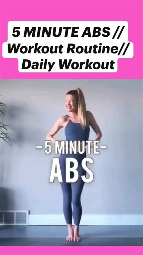 Minute Abs Workout Routine Daily Workout Abs Workout Workout Videos Abs Workout Routines