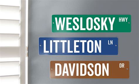 72 Off Personalized 4 X 18 Metal Street Signs Groupon