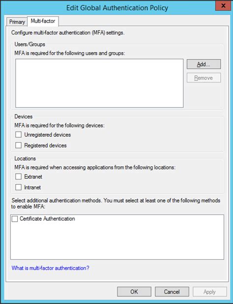 Configure Authentication Policies Microsoft Learn