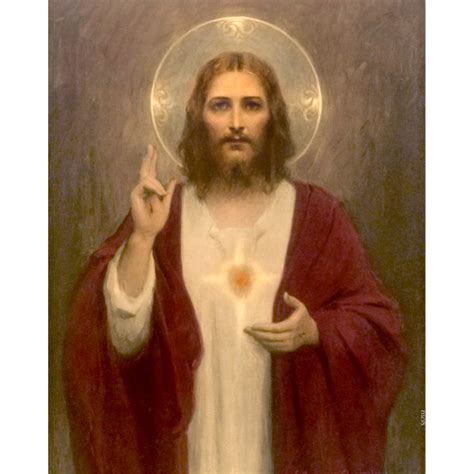 Sacred Heart Of Jesus Painting By Charles Bosseron Chambers Canvas