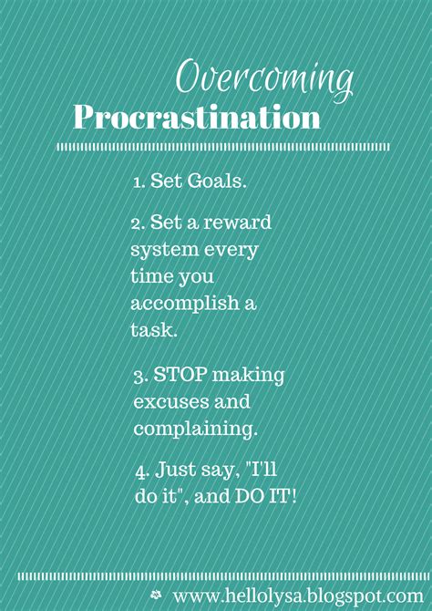 ❓ how to overcome perfectionism & procrastination? Overcoming Procrastination. | Hello Lysa