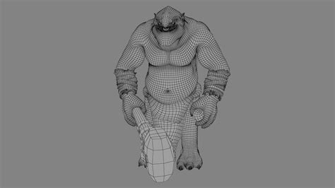 3d Model Cave Troll Vr Ar Low Poly Cgtrader